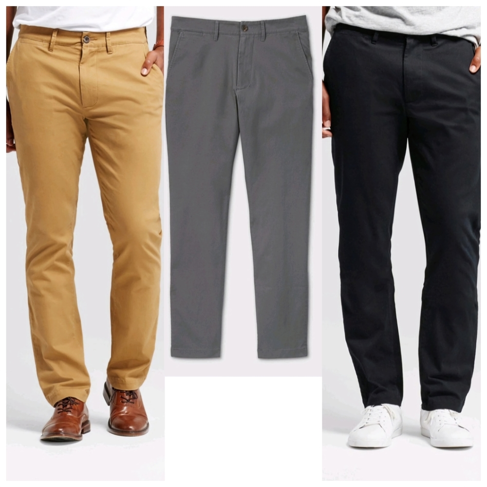 Set of 3 Men's Athletic Fit Hennepin ChinoPants - Goodfellow & Company  36x30